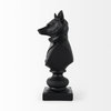 Murray 13H Black Painted Resin Fox in a Suit Bust, Decorative Object by Mercana, 6" length x 4.5" width x 13" height thumbnail 4