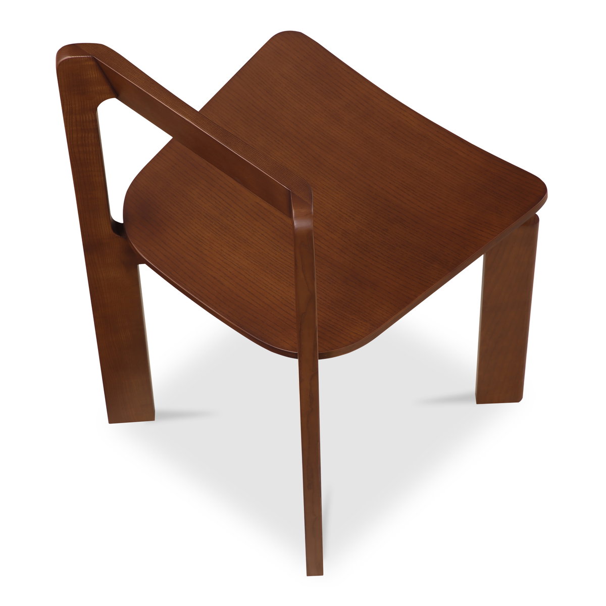 Daifuku Dining Chair Brown – Set Of Two, by Moe's Home, 22" width x 31.5" height x 20.55" depth View 7