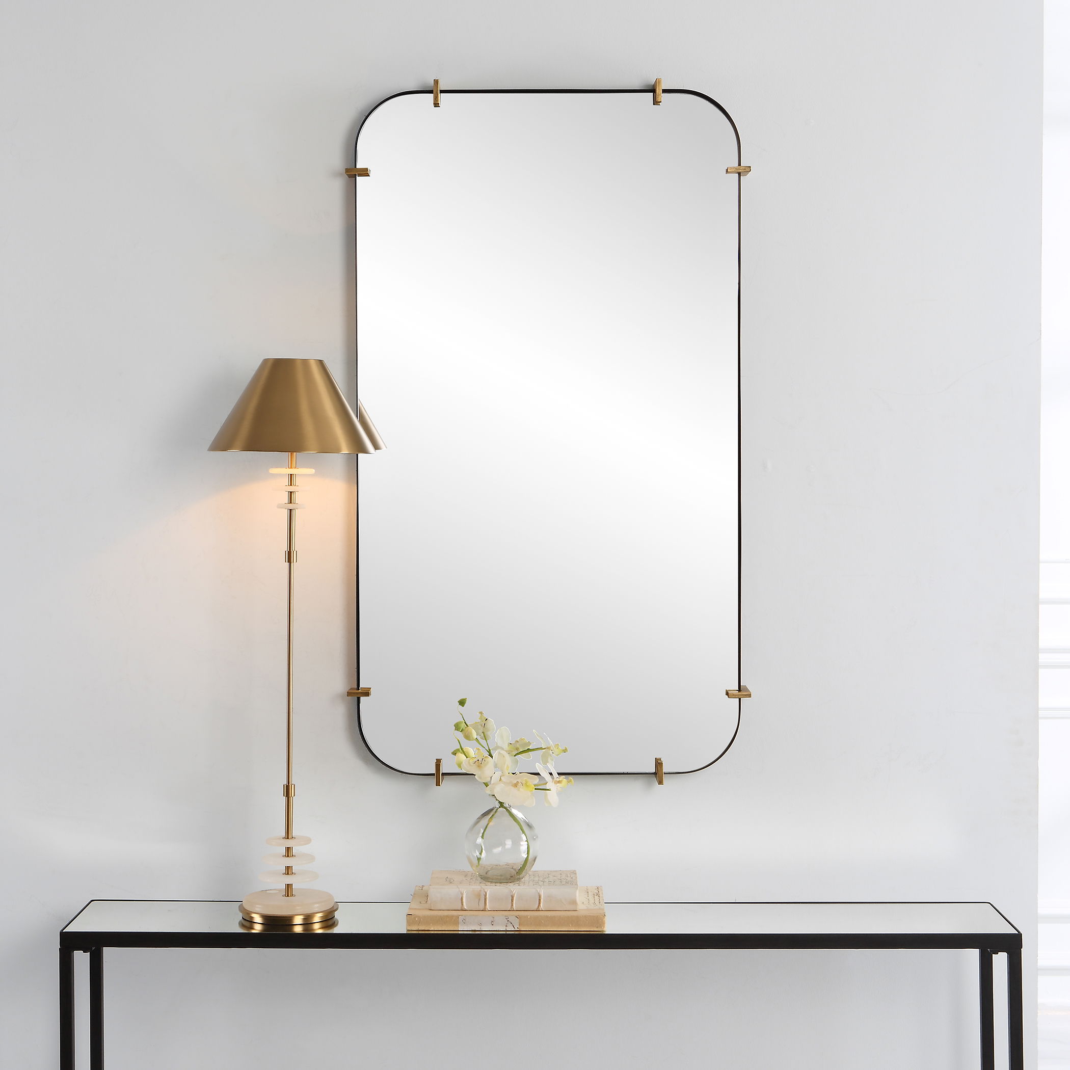 Pali Industrial Iron Mirror large image 