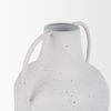 Treva Tall White with Black Speckles Metal Vase, by Mercana, 9.06" length x 7.87" width x 12.2" height thumbnail 9