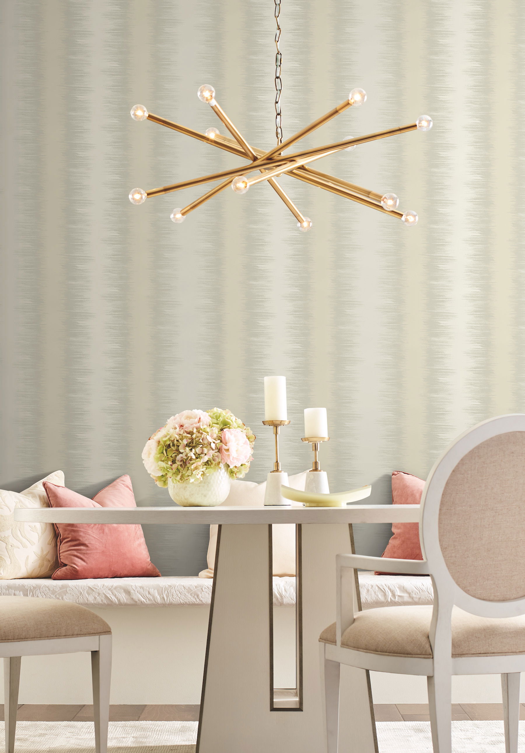 Quill Stripe Beige Wallpaper large image 