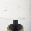 Maxwell 32' Round Pedestal Dining Table | Modern | White Marble & Black Metal/Blonde Wood | Seats 2, by Mercana, 32" length x 32" width x 36" height thumbnail 5