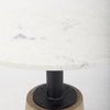 Maxwell 32' Round Pedestal Dining Table | Modern | White Marble & Black Metal/Blonde Wood | Seats 2, by Mercana, 32" length x 32" width x 36" height thumbnail 5