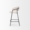 Carolyn Counter Stool with Oatmeal Fabric & Matte Black Metal, Counter & Bar Stool by Mercana, 19.29" length x 20.4" width x 35.8" height thumbnail 4