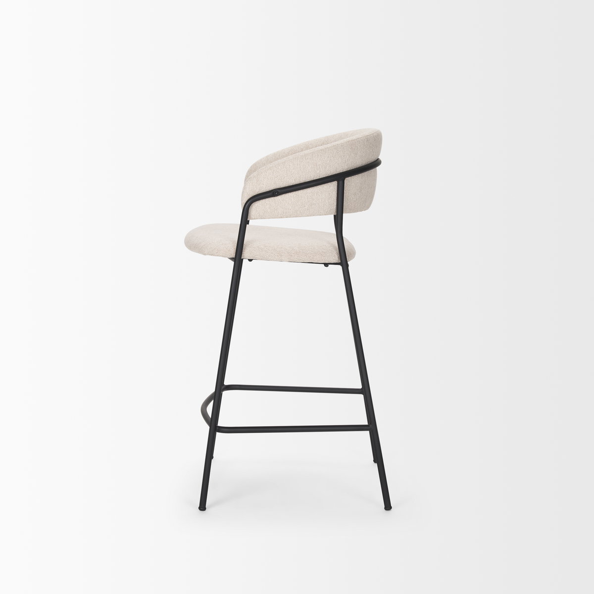 Carolyn Open Back 25.9in Seat Counter Stool | Oatmeal, Counter & Bar Stool by Mercana, 19.29" length x 20.4" width x 35.8" height View 4