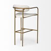 Parker 30' Seat Height Cream Fabric Seat Gold Metal Bar Stool thumbnail 5