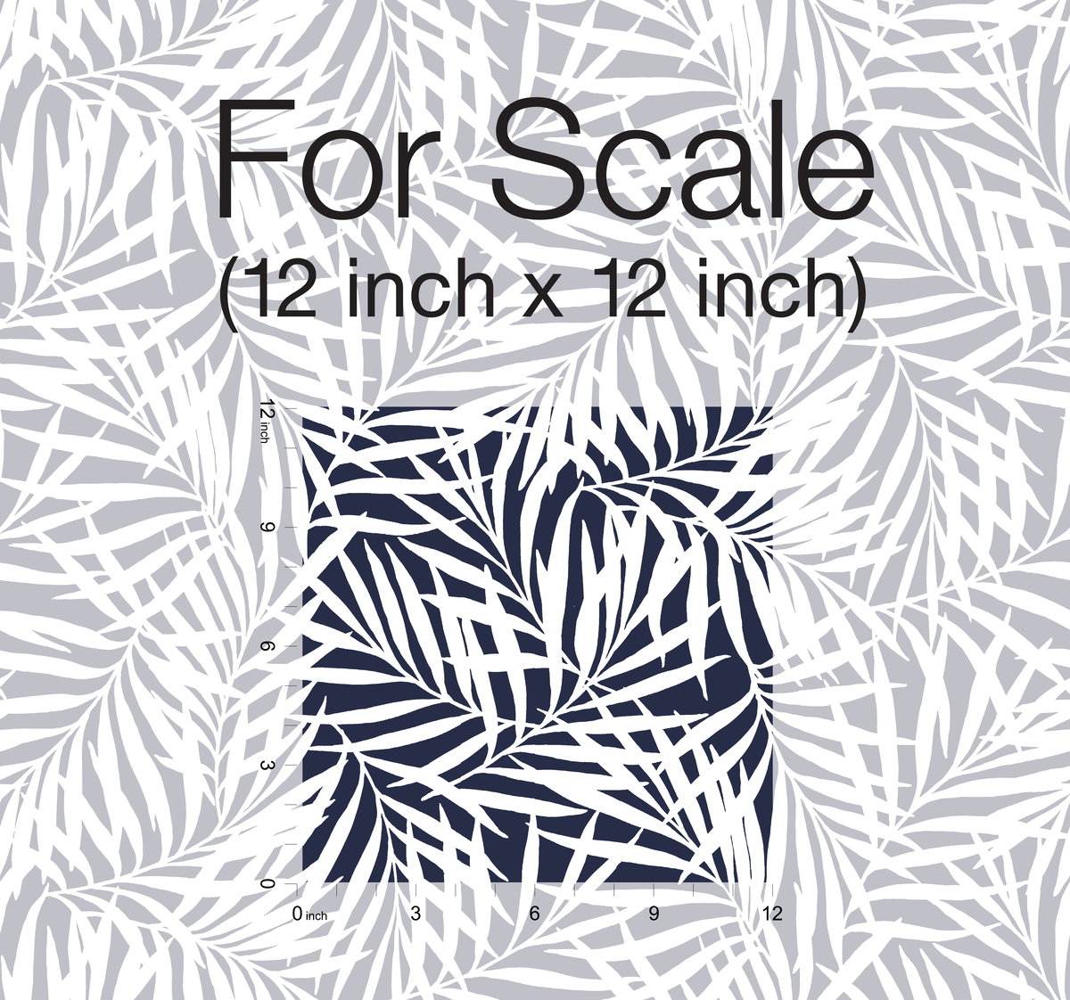 Oahu Fronds Blue Peel & Stick Wallpaper, by York Wall, 20' length x 2'3" width x 0.02" depth View 4