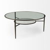 Felicity  Marble Top with Iron Frame Coffee Table, by Mercana, 36" length x 36" width x 16" height thumbnail 5