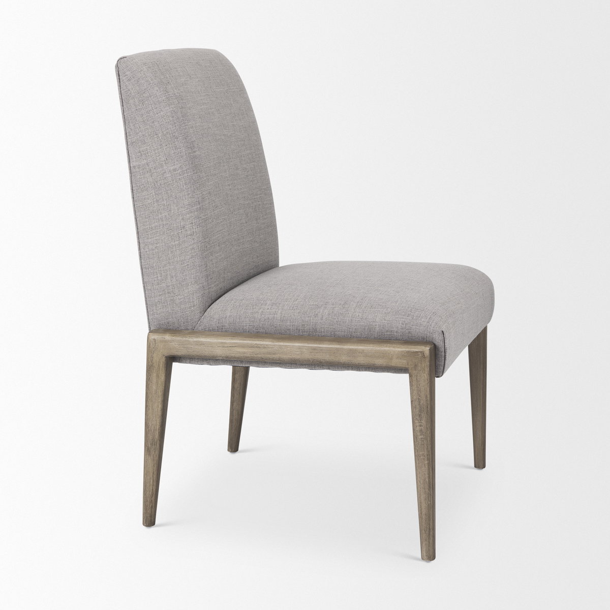 Palisades Curved Back Dining Side Chair | Gray Fabric with Solid Wood, Dining Chair by Mercana, 24.02" length x 25.59" width x 36.22" height View 8