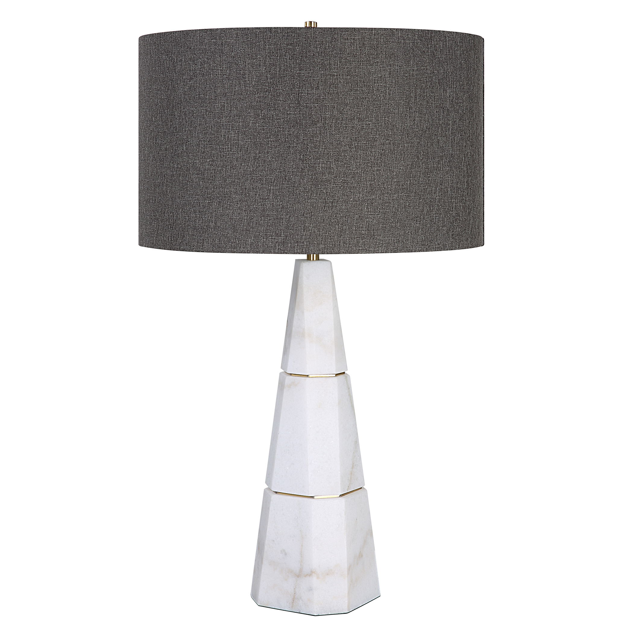 Citadel White Marble Table Lamp large image 