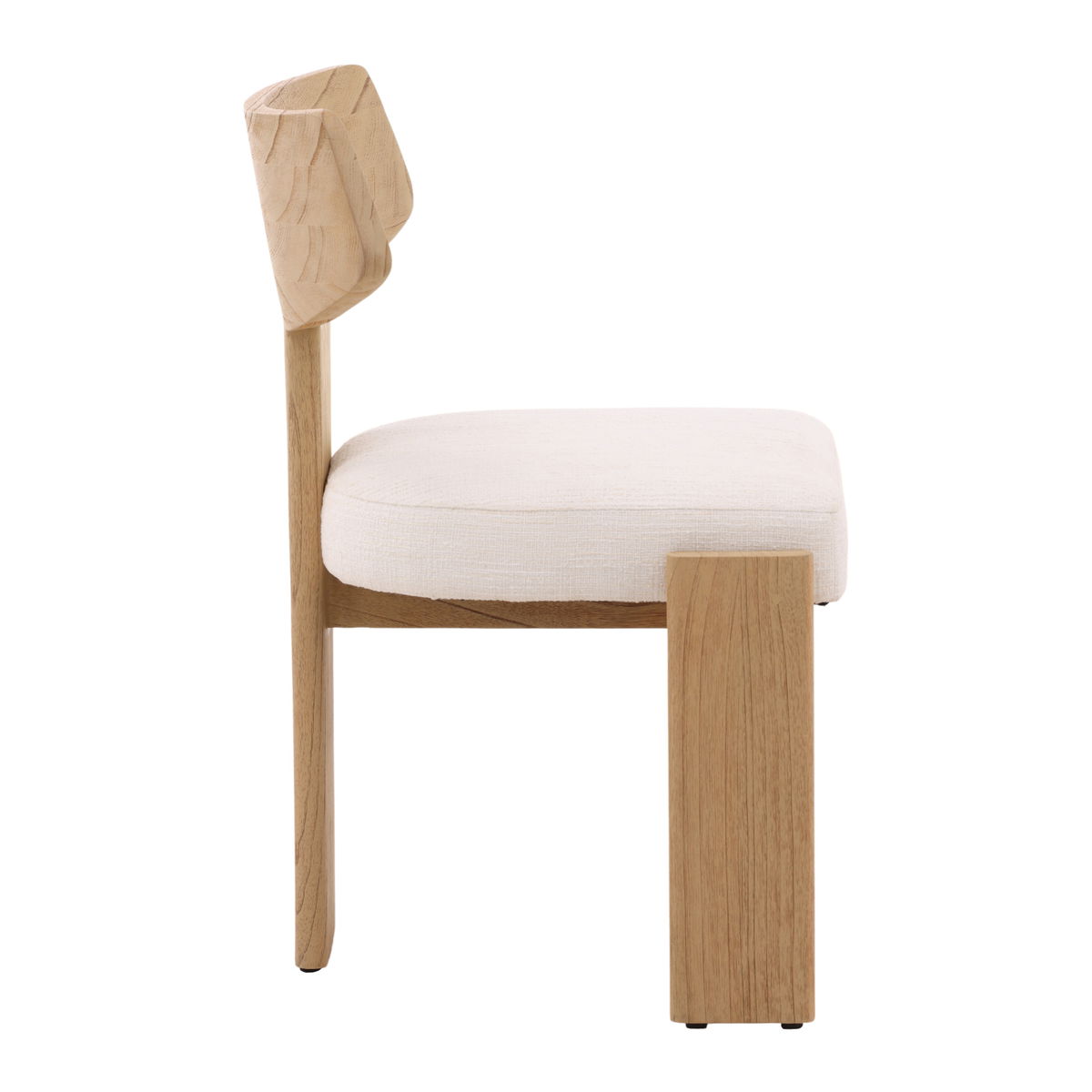 Ian Dining Chair Set of 2 Natural, by Dovetail, 21.53" width x 32.5" height x 21.9" depth View 3