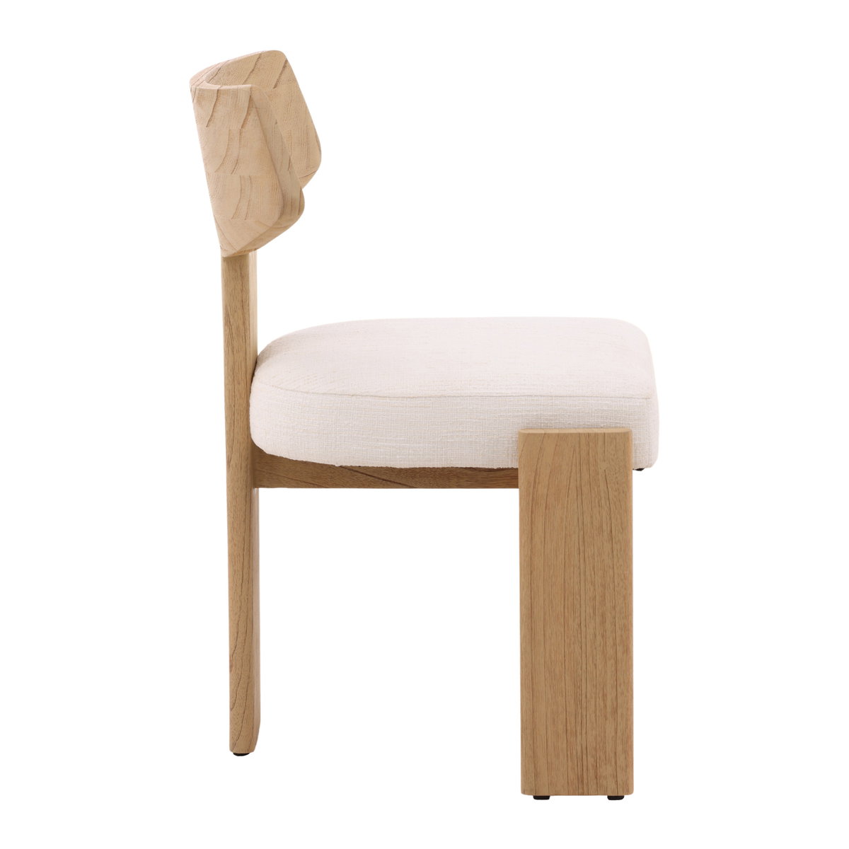 Ian Dining Chair Set of 2 Natural, by Dovetail, 21.53" width x 32.5" height x 21.9" depth View 3
