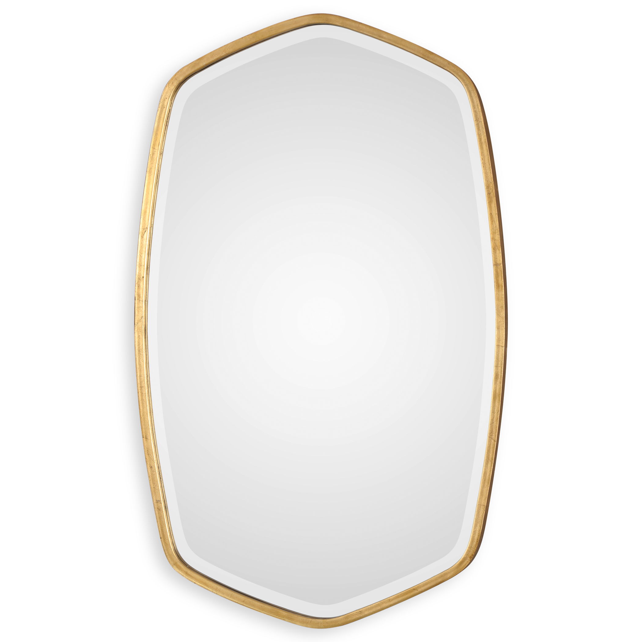 Duronia Antiqued Gold Mirror large image 
