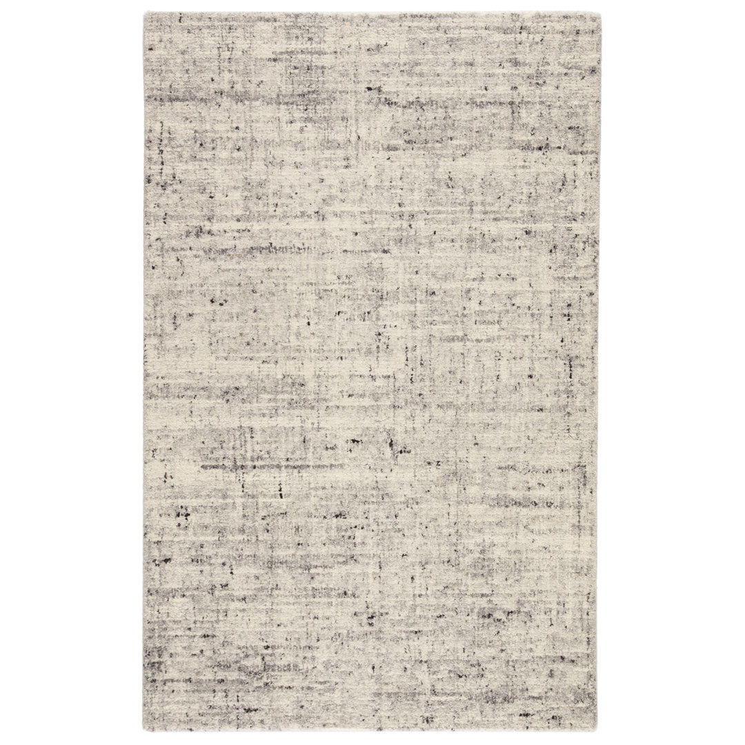Macklin Handmade Solid Ivory/ Light Gray Area Rug large image 