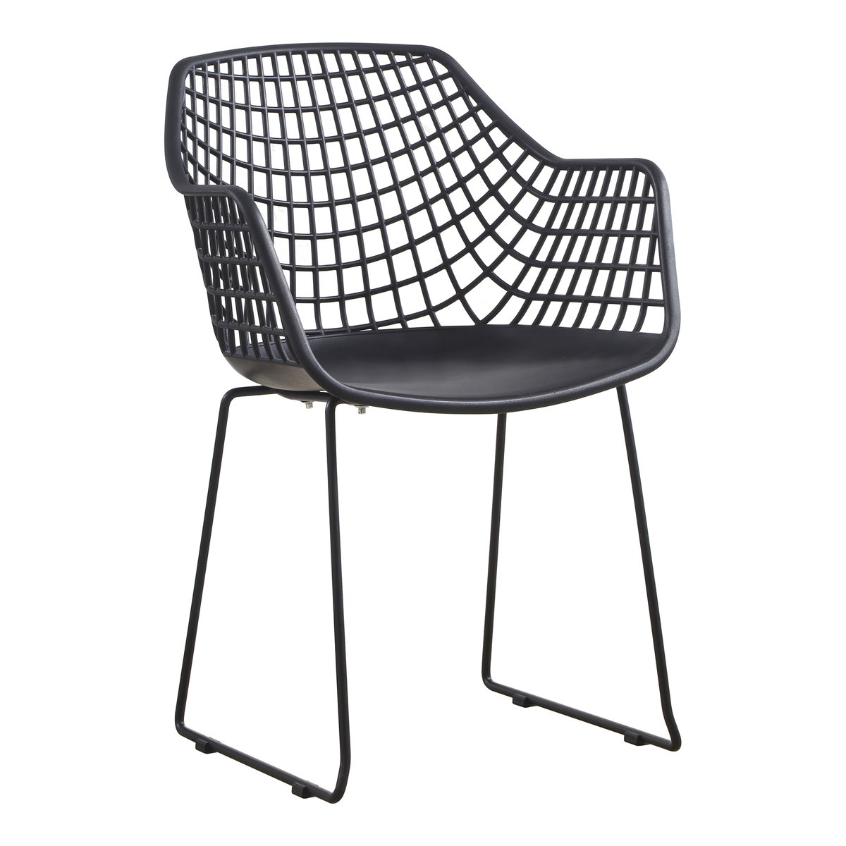 Honolulu Chair Black - Set Of Two, Accent Chair by Moe's Home, 22.5" width x 34" height x 22" depth View 5