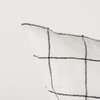 Suzanne 22 x 22 White/Black Square Pattern Decorative Pillow Cover, by Mercana, 22" length x 22" width x 0.2" height thumbnail 10
