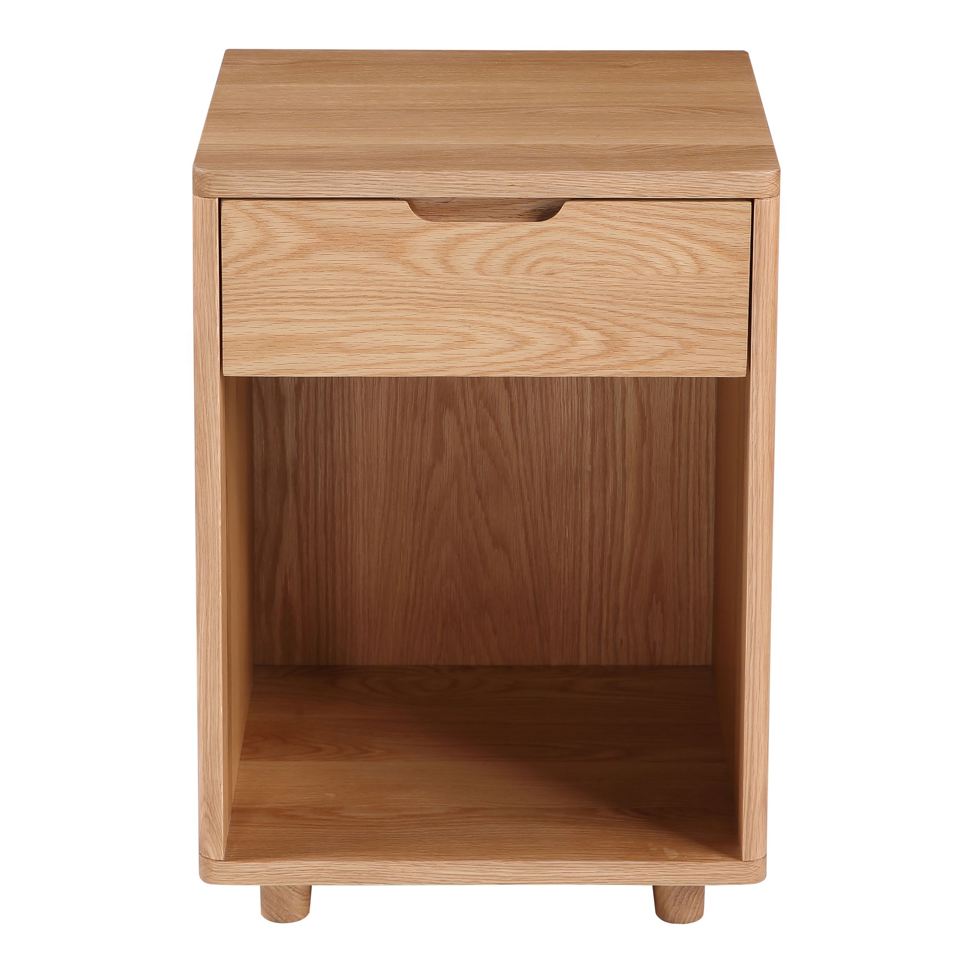 Osamu Nightstand Natural Oak, by Moe's Home, 17" width x 24" height x 15" depth View 1