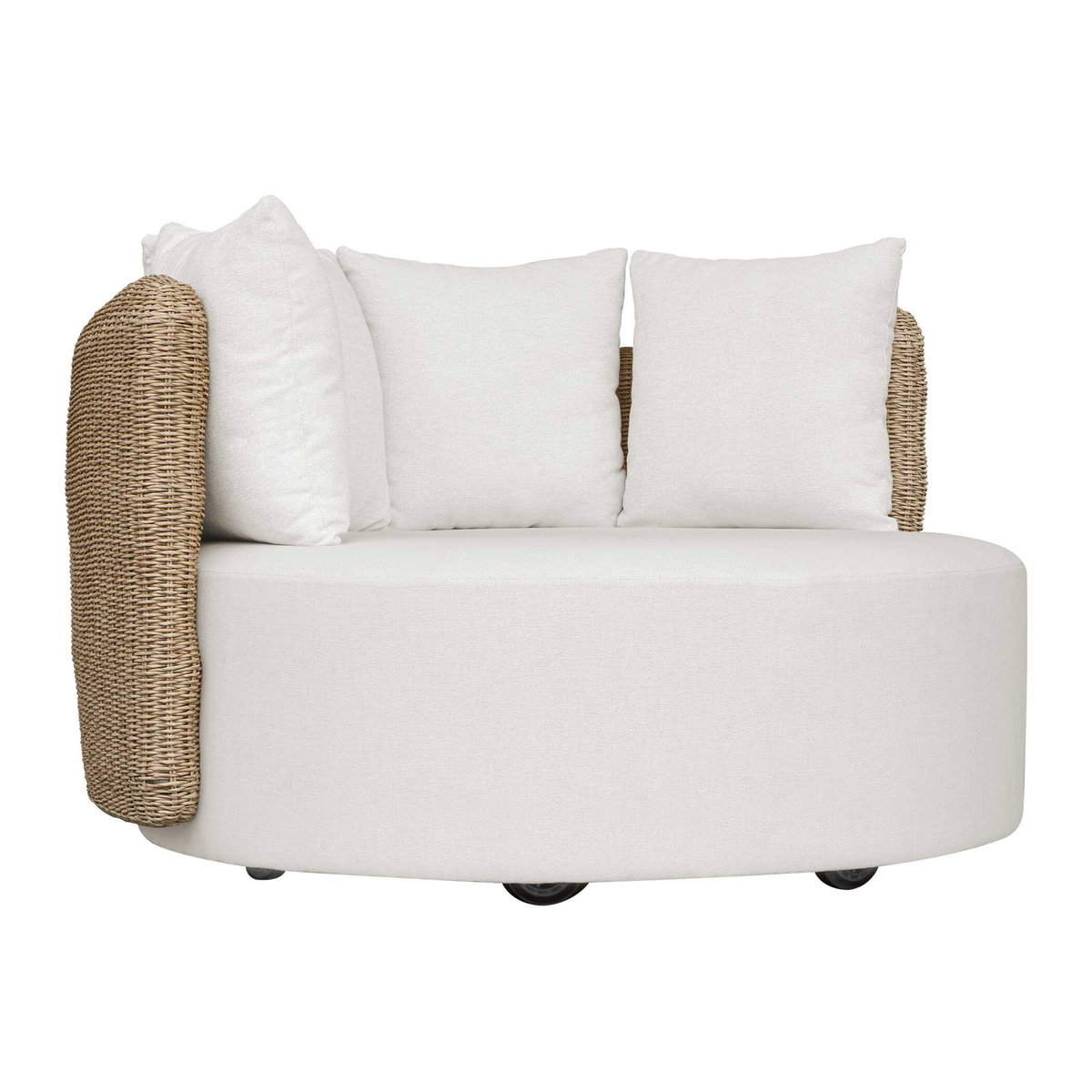 Sunset Outdoor Round Swivel Day Bed, Outdoor Furniture by Uttermost, 4'6.75" width x 2'7.2" height x 4'3.75" depth View 4