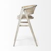 Tabitha 30.75' Seat Height Beige Fabric/Rattan Seat Blonde Wood Frame Bar Stool thumbnail 2