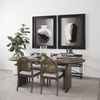 Elle Rounded Caneback Medium Brown Wood with Oatmeal Fabric Dining Chair thumbnail 1
