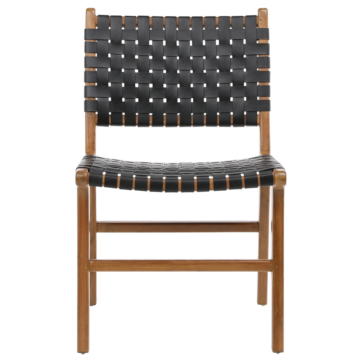 Dale Dining Chair Black Leather, by Dovetail, 20.3" width x 33.5" height x 24.2" depth View 2