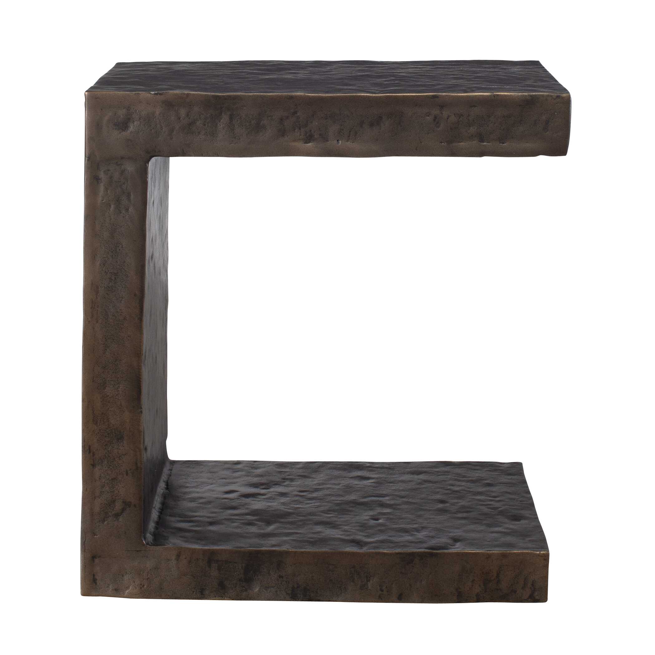 Obra Bronze Outdoor Side Table, Furniture by Uttermost, 20" width x 22" height x 12" depth View 5