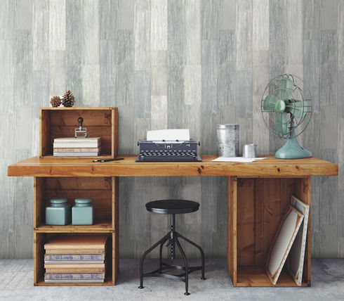 Pallet Board Blue Wallpaper
