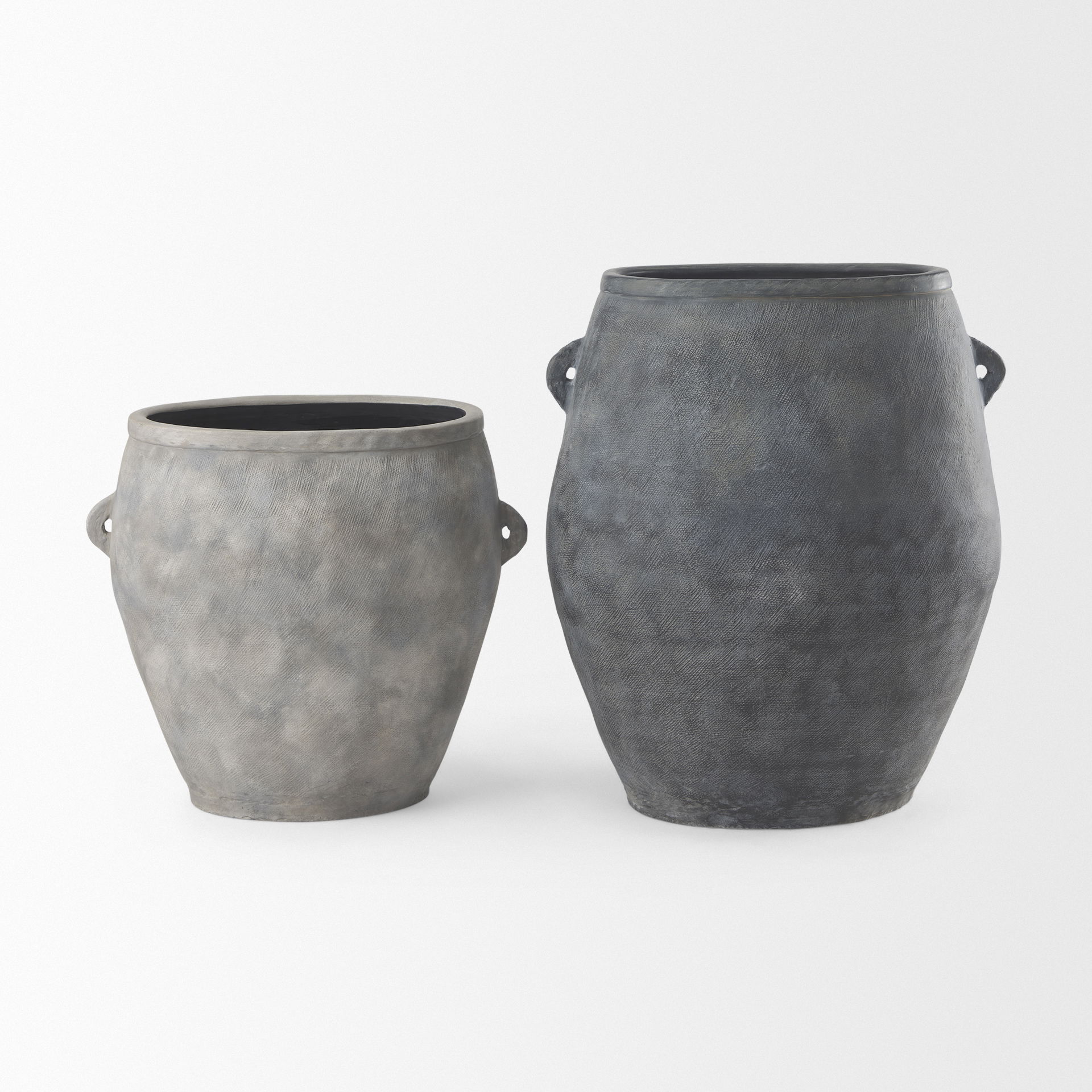 Zuma  Light Gray Ceramic Floor Vase, by Mercana, 27.17" length x 18.11" width x 24.41" height View 11