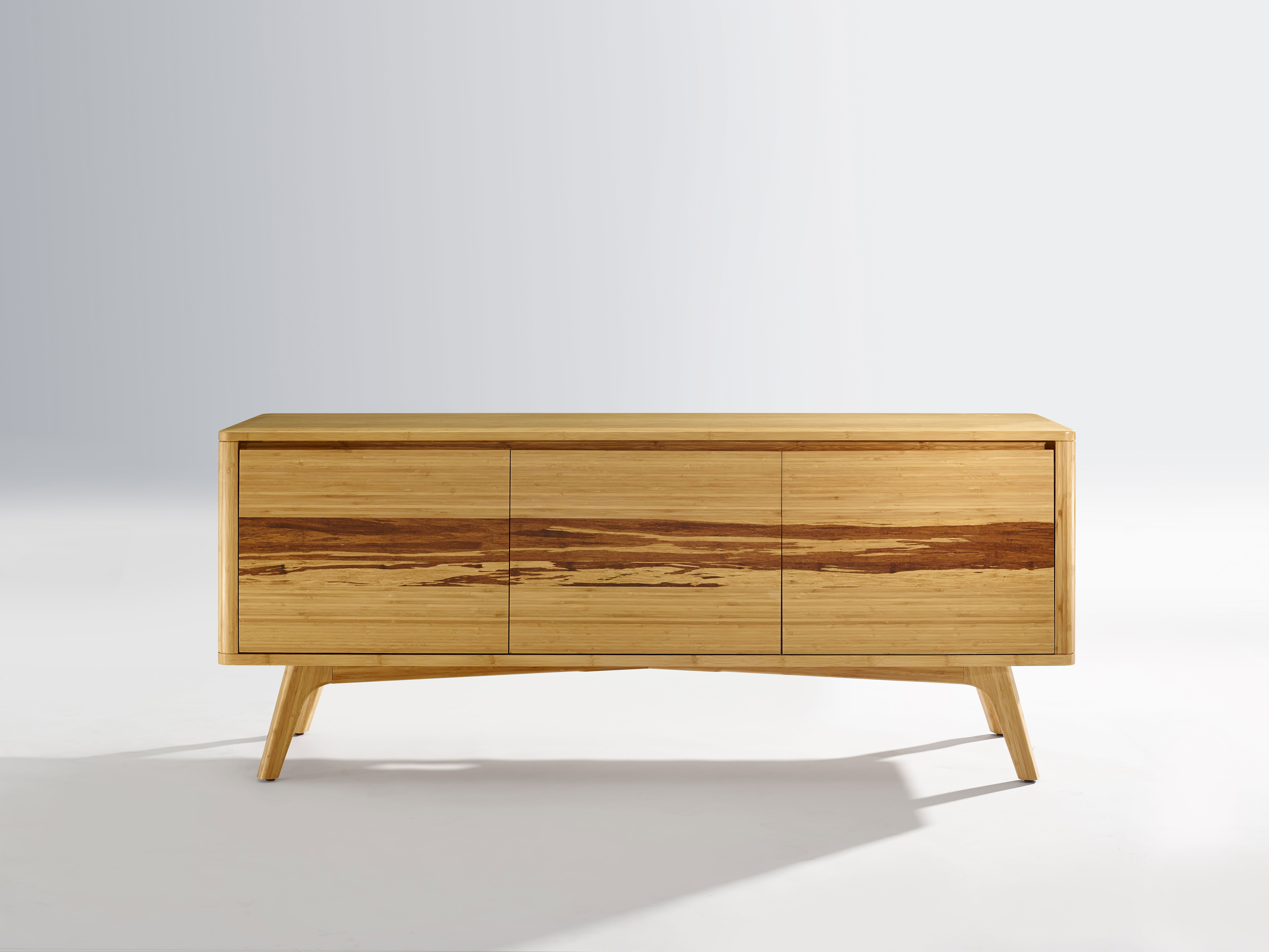 Azara Media Cabinet, Caramelized, Media Console by Greenington, 18" length x 57" width x 23" height View 2