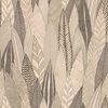 Fern & Feathers Tan Peel & Stick Wallpaper, by York Wall, 18'10.8" length x 1'6" width x 0.02" depth thumbnail