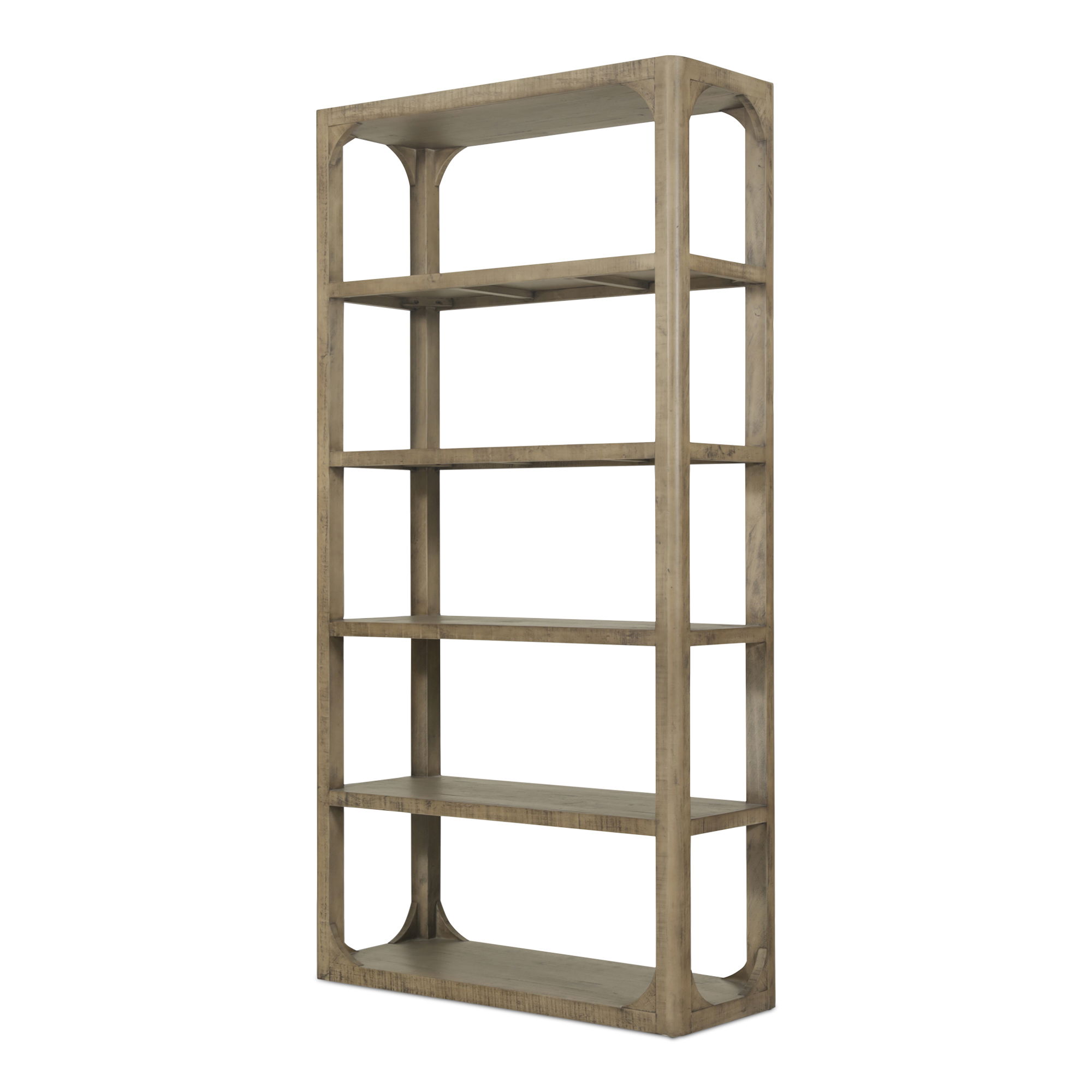 Abbott Bookshelf Brown, Shelving & Bookcase by Moe's Home, 45" width x 91.25" height x 18" depth View 3