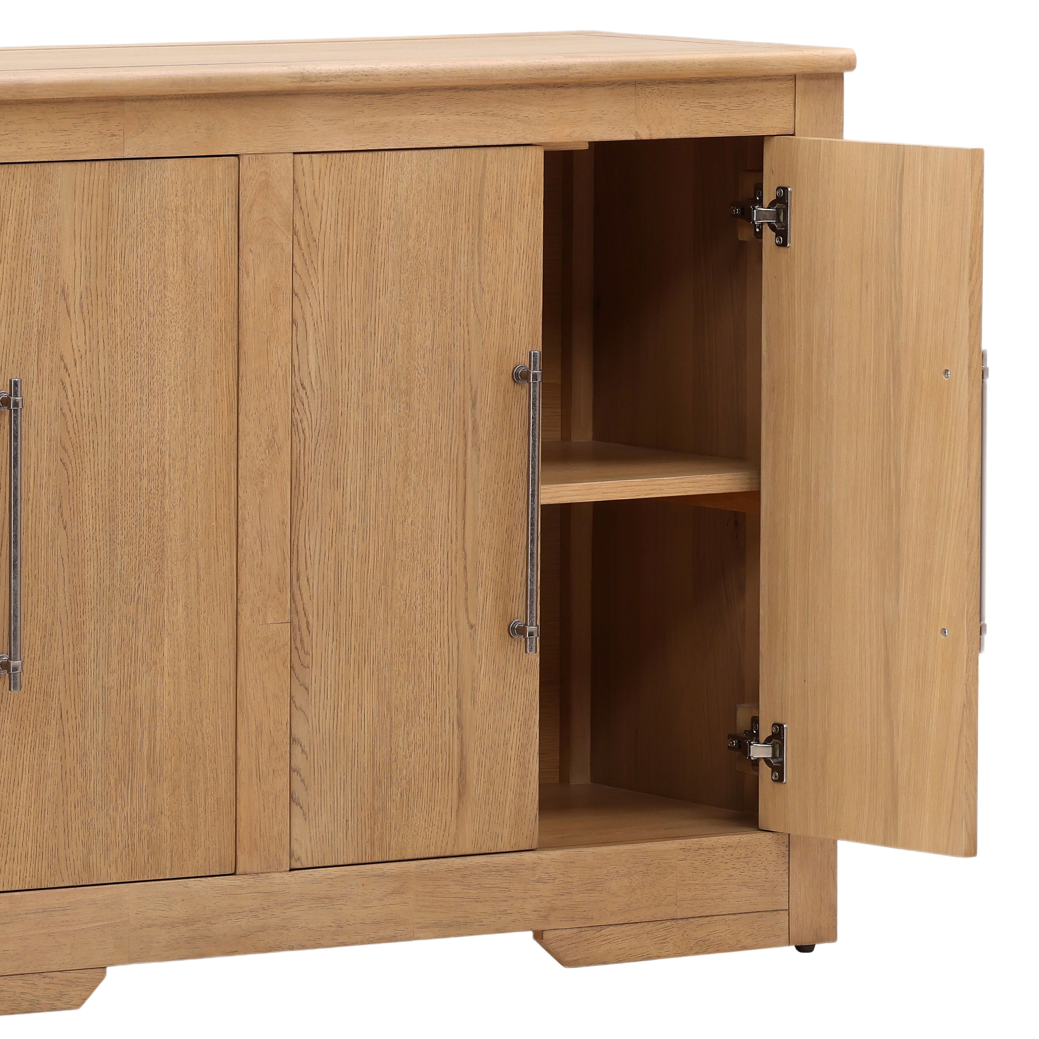 Delacruz Sideboard 80.3' Natural, Sideboards & Buffet by Dovetail, 80.25" width x 36.02" height x 19" depth View 7
