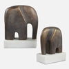 Timeless Tusk Bronze Sculptures Set/2, Decorative by Uttermost, 7.4" width x 9.06" height x 3.94" depth thumbnail 1