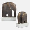 Timeless Tusk Bronze Sculptures Set/2, Figurines & Statue by Uttermost, 7.4" width x 9.06" height x 3.94" depth thumbnail 1