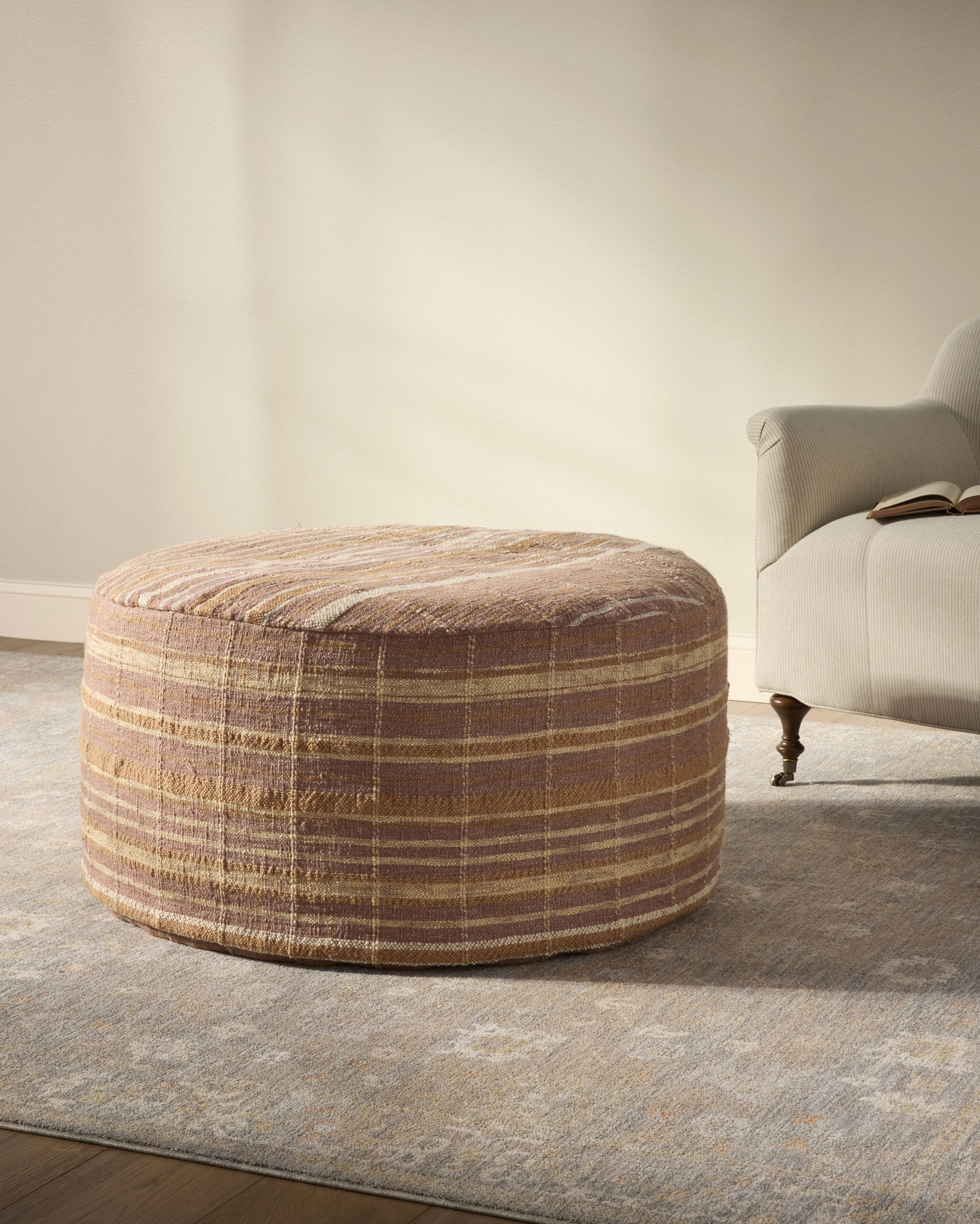 Chris Loves Julia x Loloi Wallace Clay, Ottoman, 36" width x 17" height x 36" depth View 2