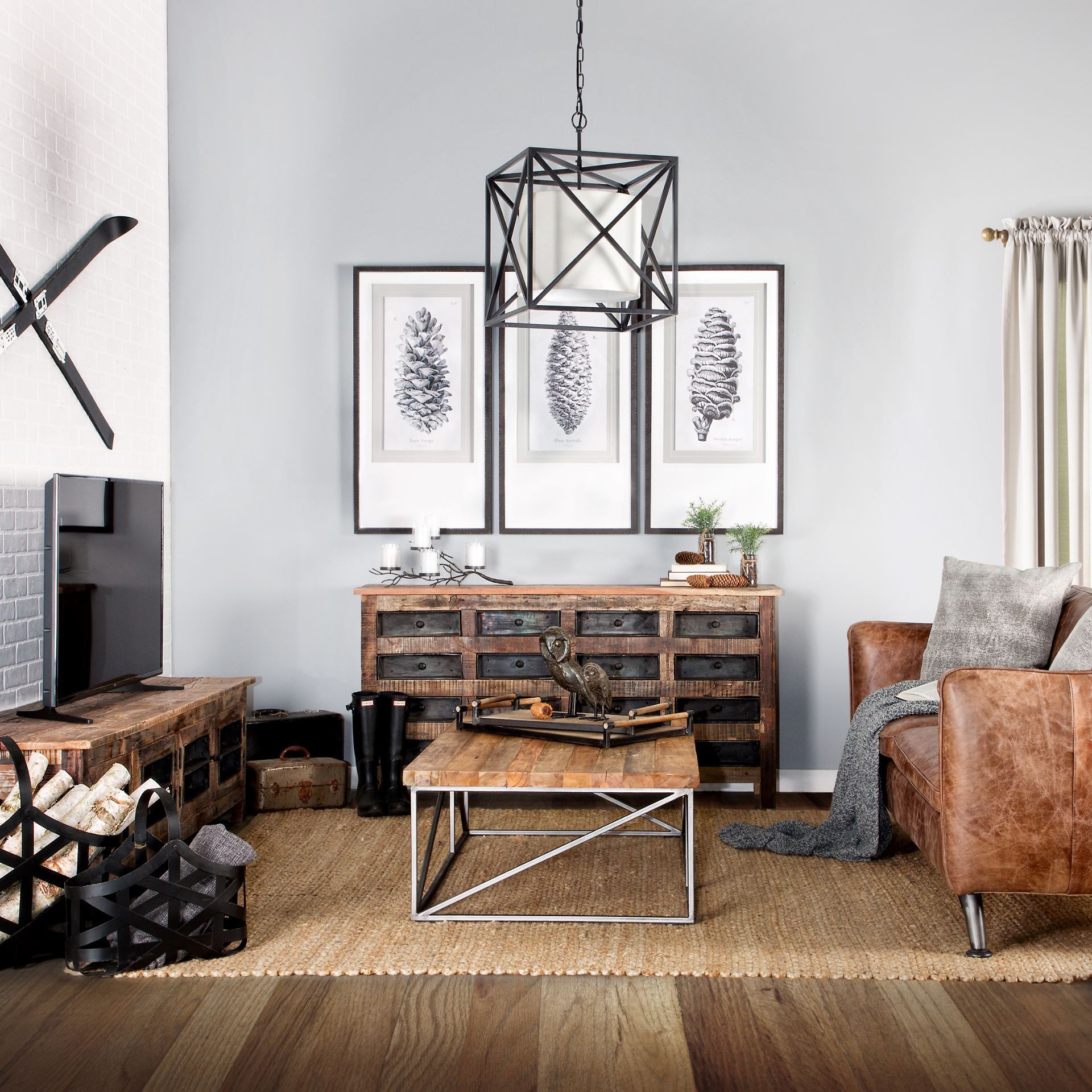 Wilton I 63x16 Reclaimed Wood and Metal 16 Drawer Sideboard large image 