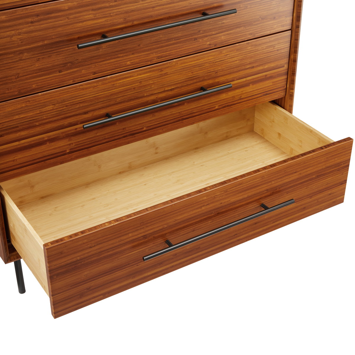 Taylor 5 Drawer Chest, Amber, Dresser by Greenington, 36.75" length x 20" width x 49.72" height View 7