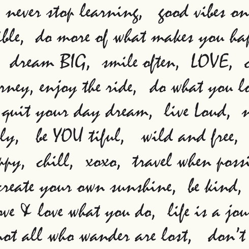 Dream Big Script Black Peel & Stick Wallpaper