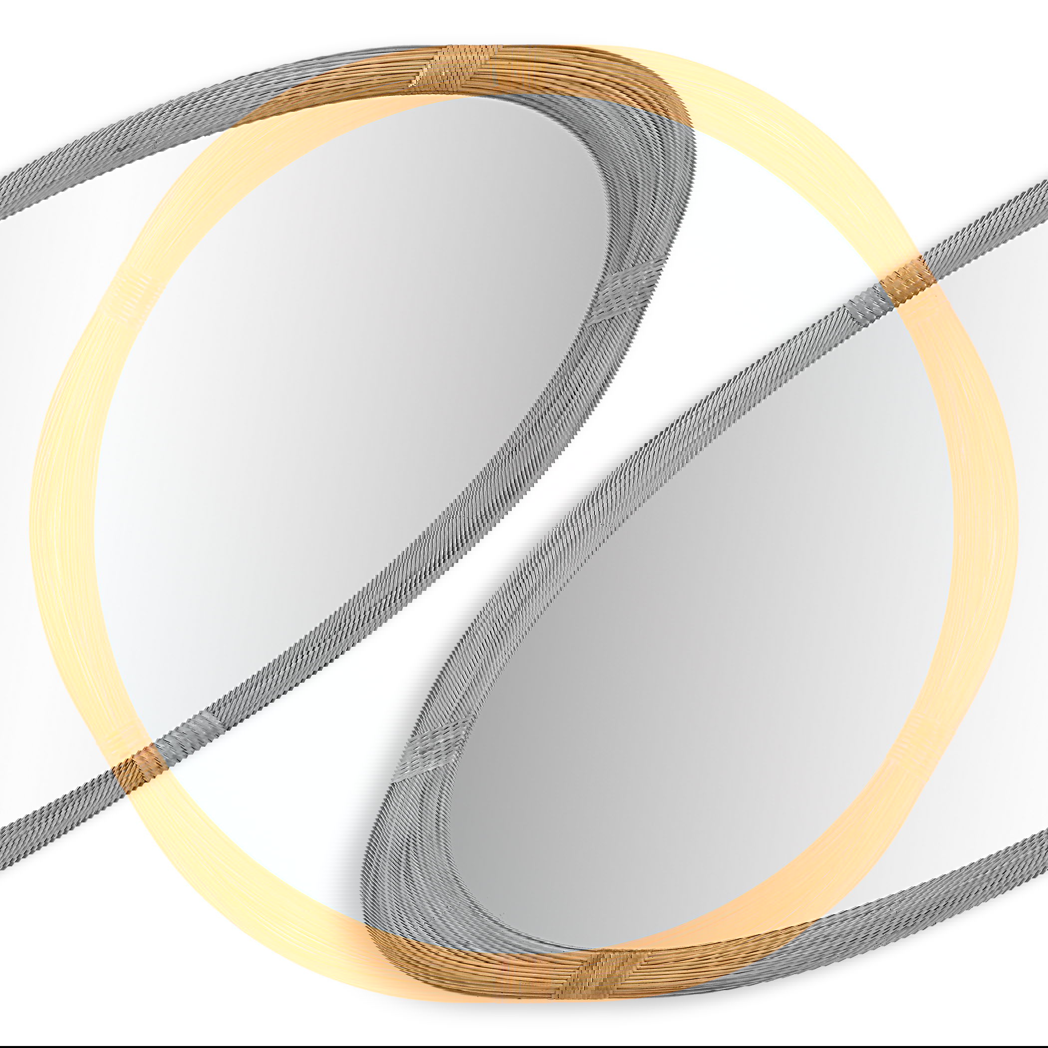 Salina Round Bamboo Mirror large image 