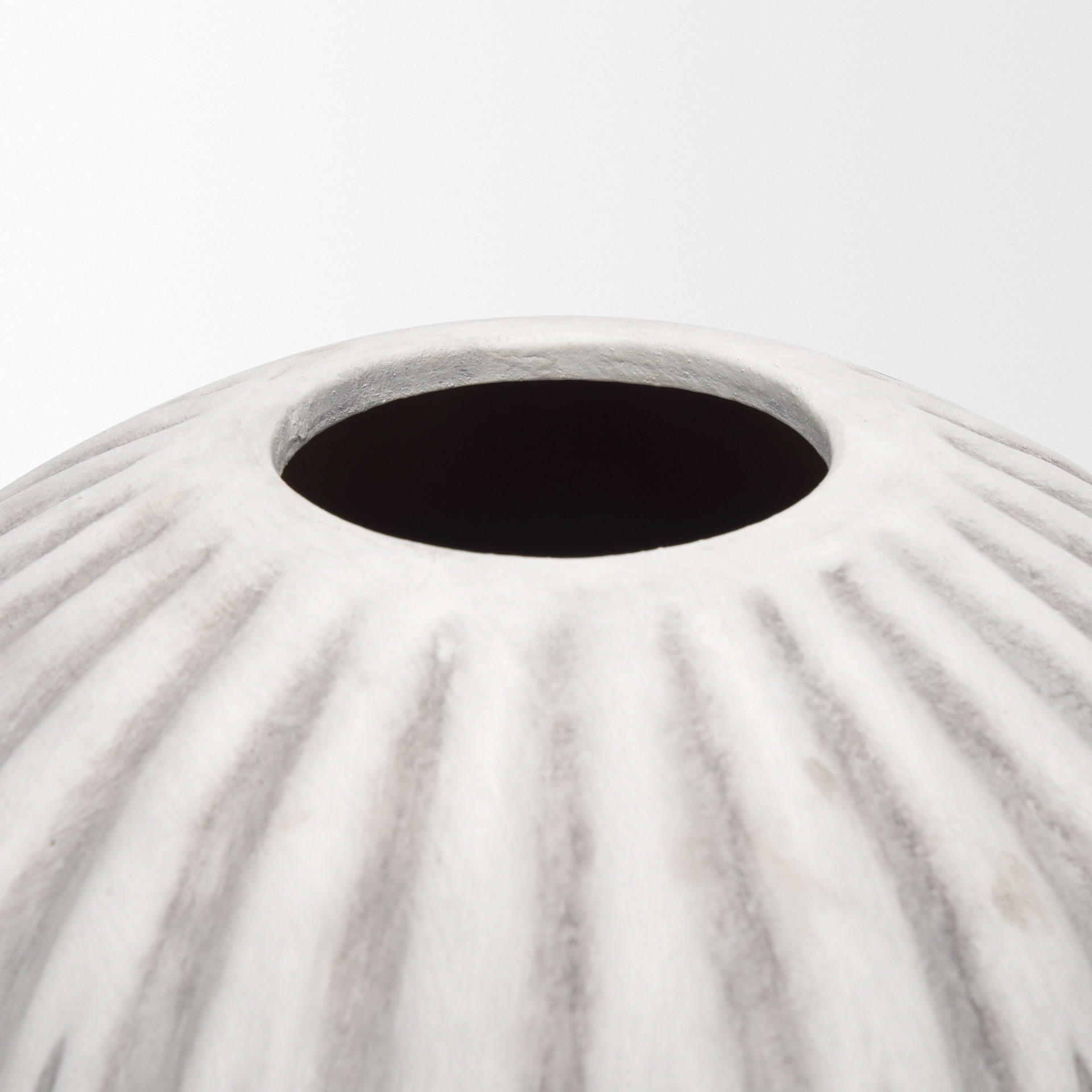 Ummi Tall Off White with Gray Antiquing Ceramic Vase, by Mercana, 10.25" length x 10.25" width x 21.26" height View 3