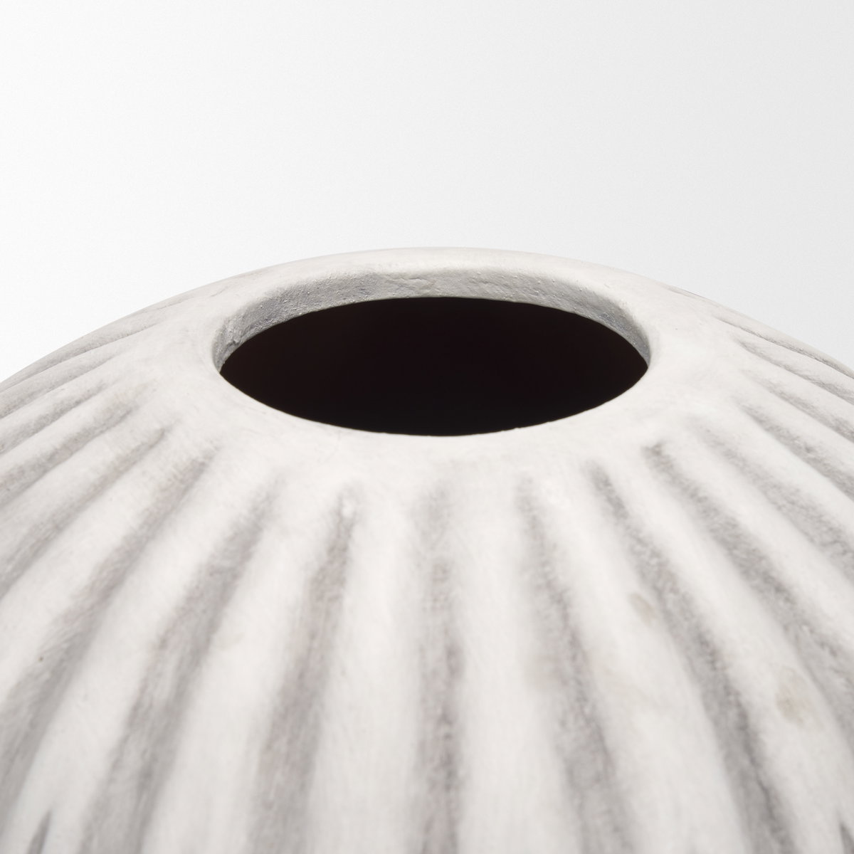Ummi Tall Off White with Gray Antiquing Ceramic Vase, by Mercana, 10.25" length x 10.25" width x 21.26" height View 3