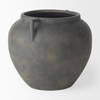 Kilian Short Brown-Gray Double Ear Vase, by Mercana, 9.45" length x 9.45" width x 8.46" height thumbnail 5