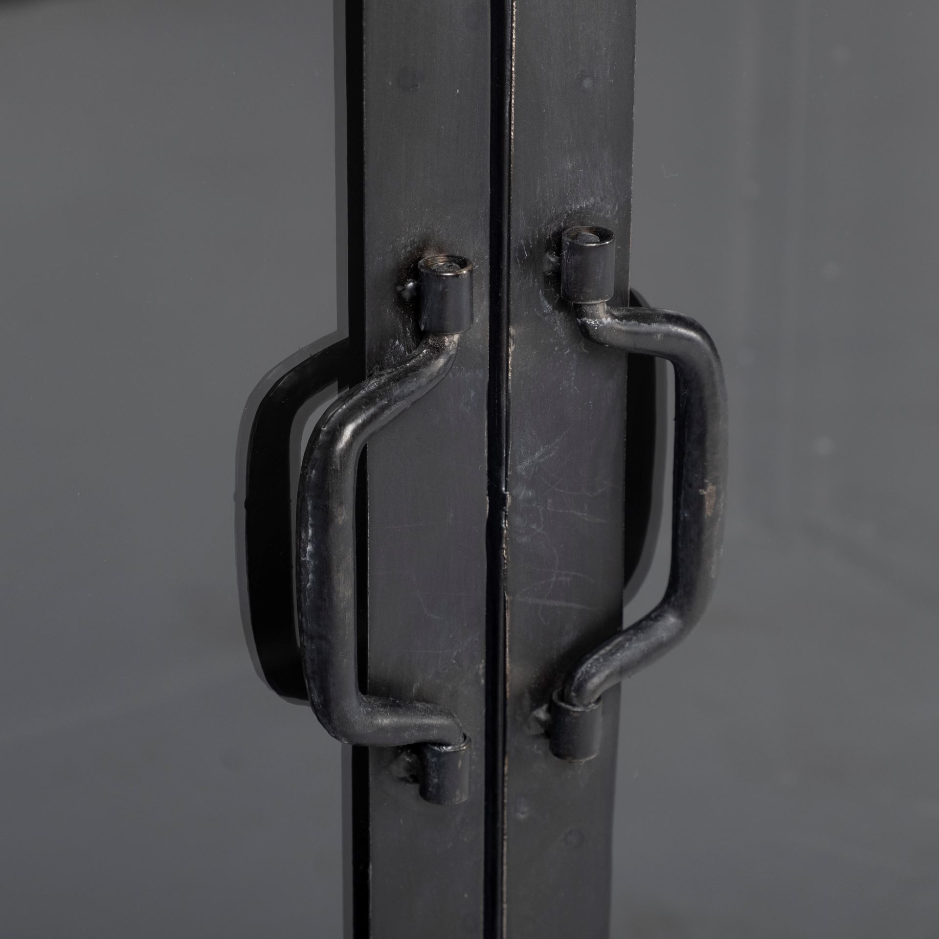 Pender 63' L Black Metal Glass Door Display Cabinet, Cabinets & Sideboard by Mercana, 63" length x 17.25" width x 36" height View 10