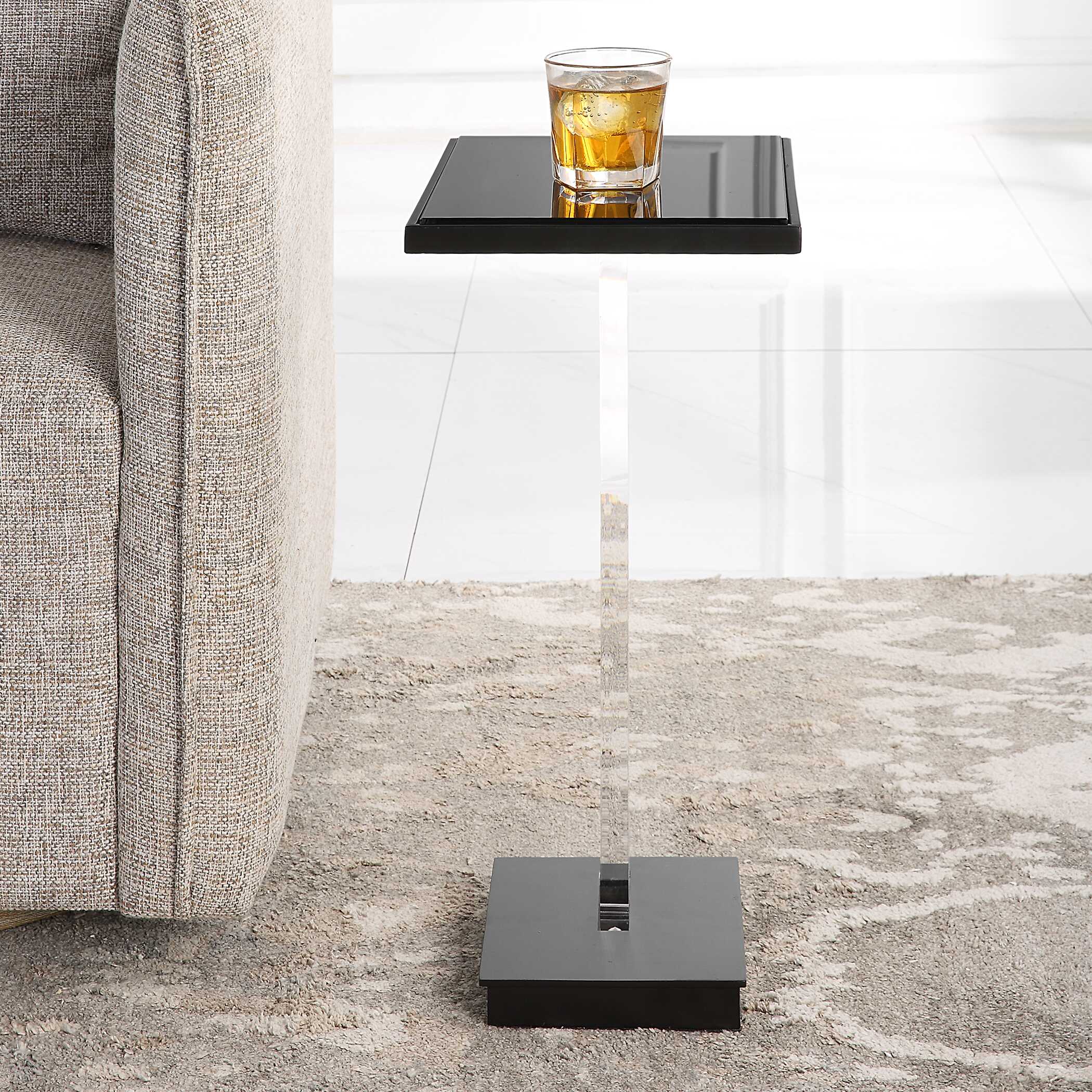 Angle Contemporary Accent Table large image 