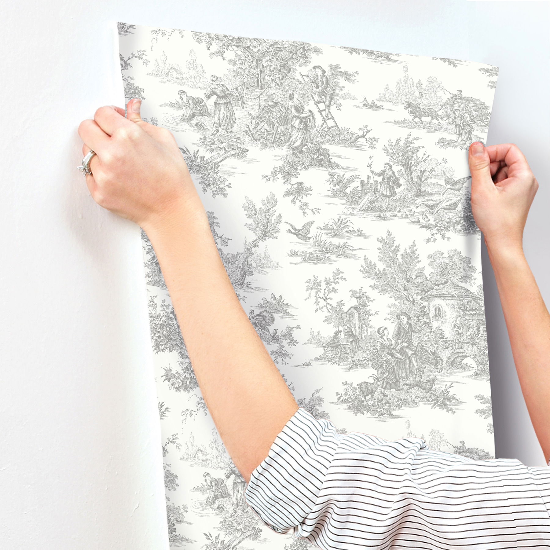 Campagne Toile Grey Wallpaper large image 