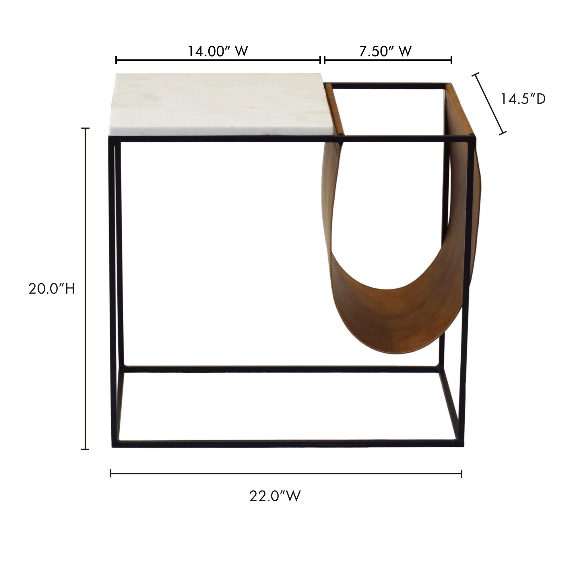 Cave Magazine Rack Brown large image 