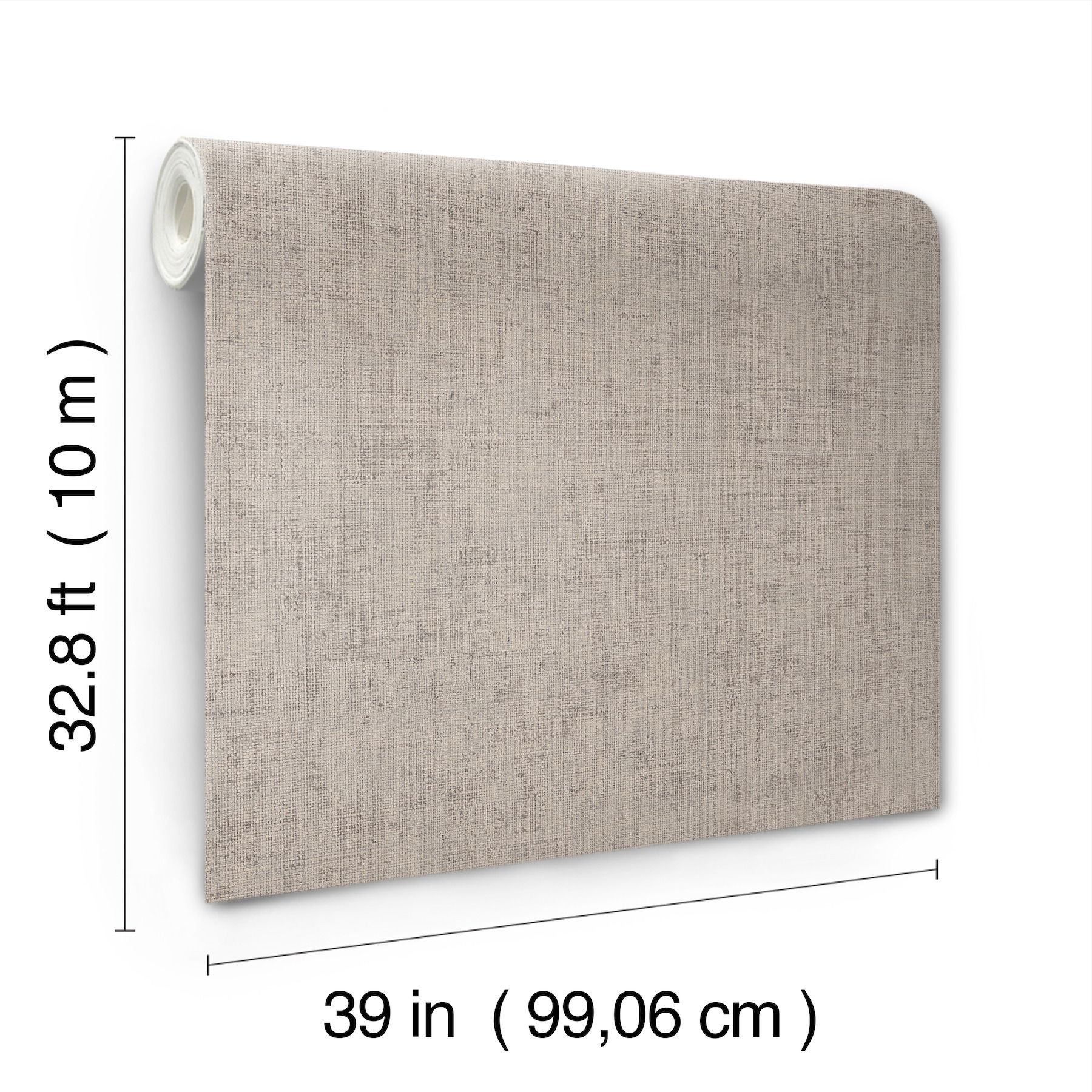Alma Grey Faux Weave Wallpaper large image 