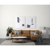 Nathan II 18' x 20' Square Top White Marble and Black Metal End/Side Table thumbnail 3