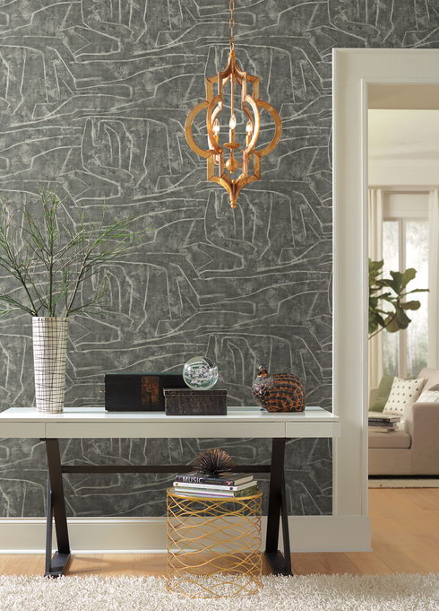 Urban Chalk Grey Peel & Stick Wallpaper