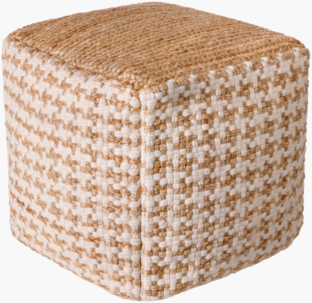 Palna Pouf, Ottoman by Surya, 18" width x 18" height